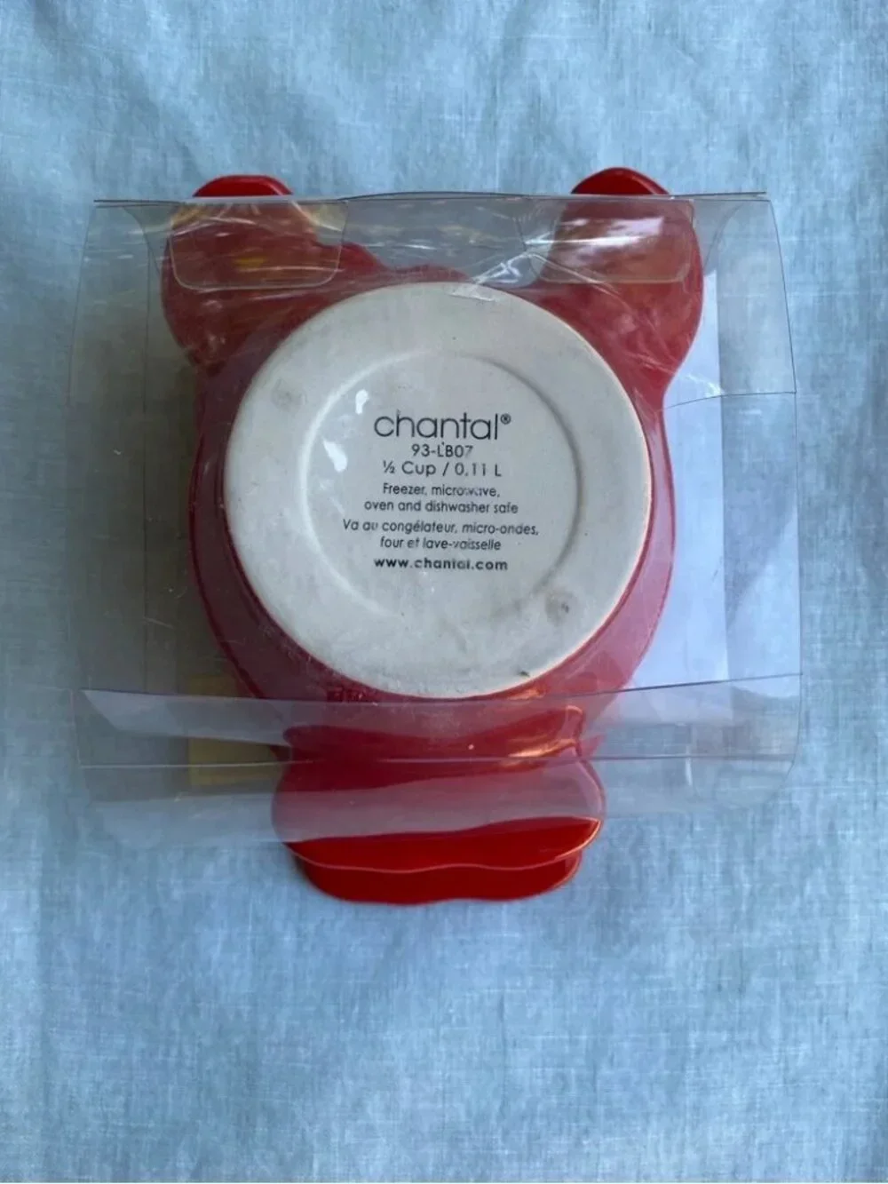 NWT Chantal red lobster shaped ramekin butter dish bowl